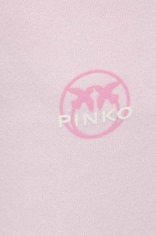 Pinko spodnie dresowe bawełniane różowy 100371.A0KN