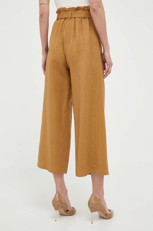 Odjeća Hlače s dodatkom lana Pinko 100839.A0IN smeđa