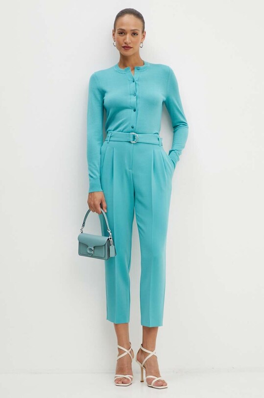 BOSS pantaloni turcoaz 50490037