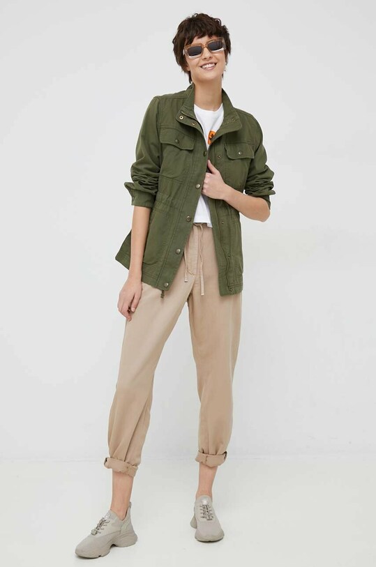 Παντελόνι με λινό μείγμα Tommy Hilfiger WW0WW38728.PPYX μπεζ SS23