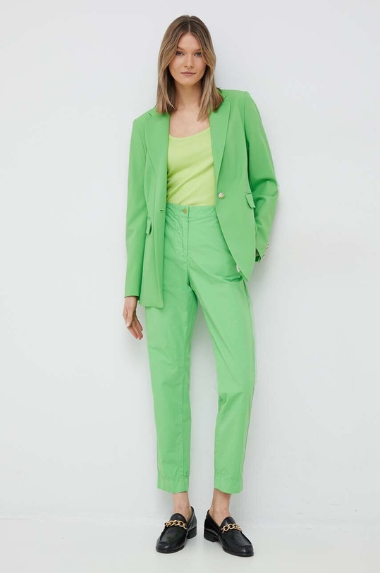 Tommy Hilfiger spodnie bawełniane WW0WW38730.PPYX zielony SS23