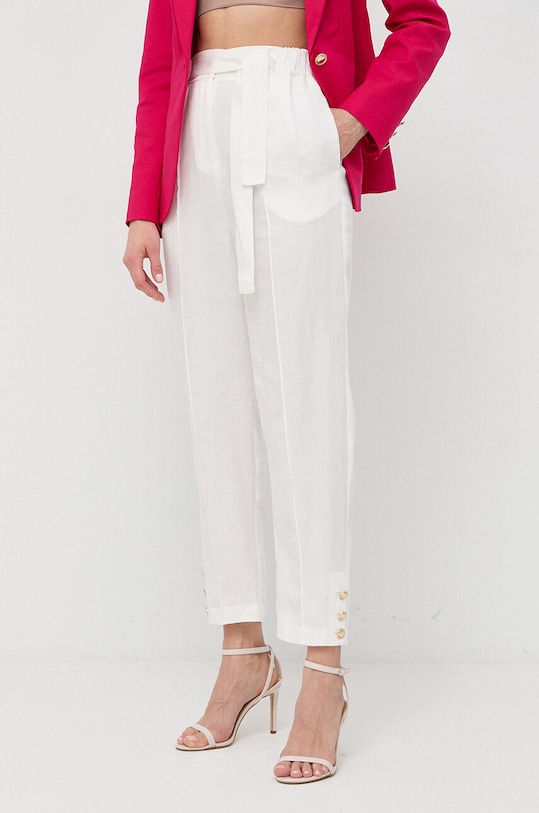 Брюки с примесью льна Marciano by Guess прямой бежевый 3GGB07.9709Z