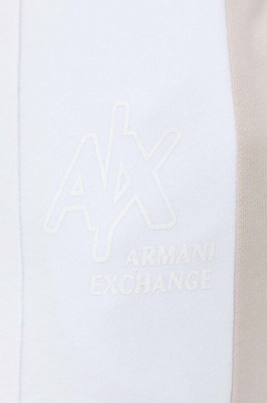 Armani Exchange pantaloni de trening din bumbac alb 3RYP79.YJDHZ