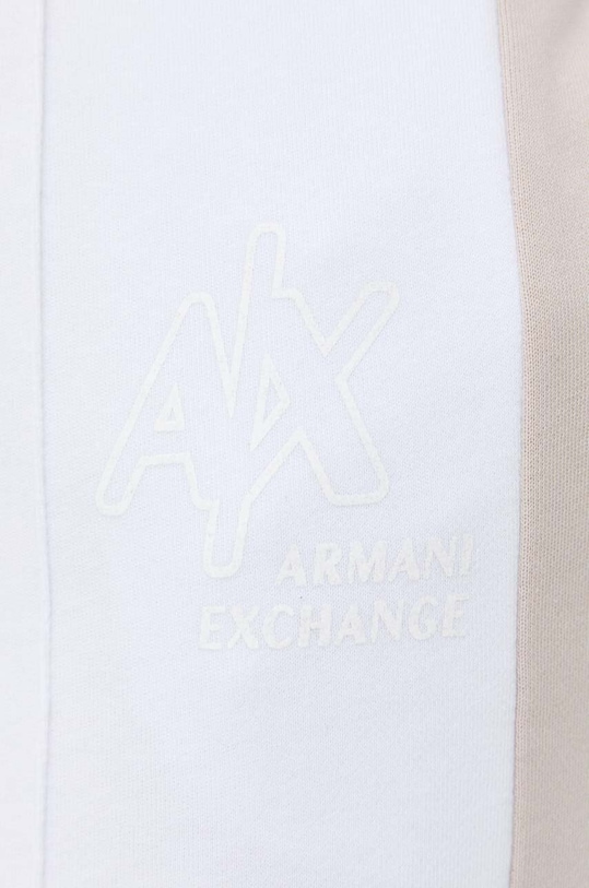 Armani Exchange spodnie dresowe bawełniane biały 3RYP79.YJDHZ