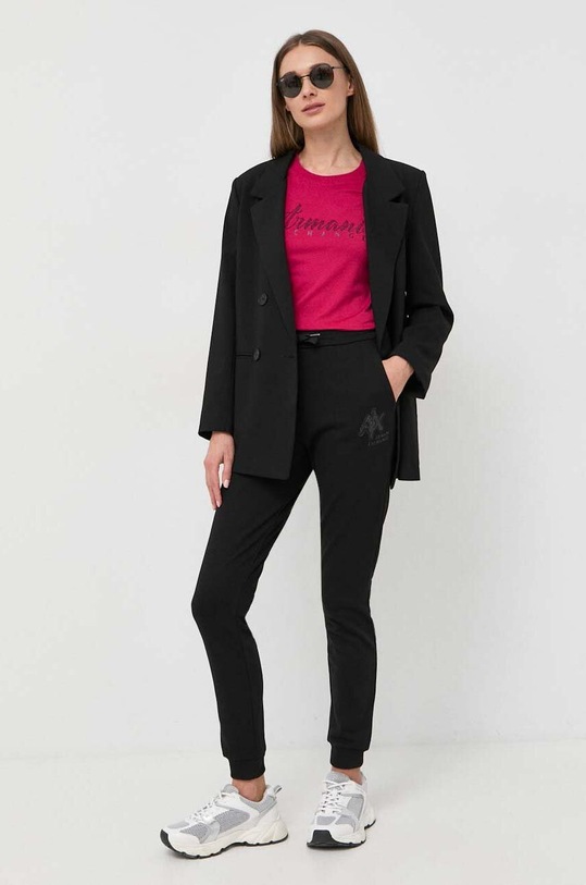 Armani Exchange spodnie dresowe 3RYP94.YJCZZ czarny SS23