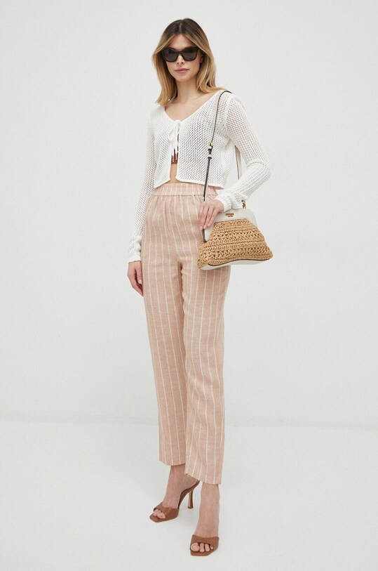 Armani Exchange pantaloni din in 3RYP09.YN5KZ bej SS23