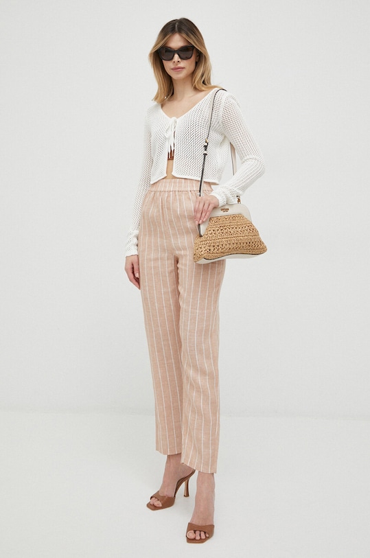 Armani Exchange pantaloni din in 3RYP09.YN5KZ bej SS23