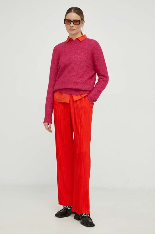 Samsoe Samsoe pantaloni F23100171 portocaliu SS23