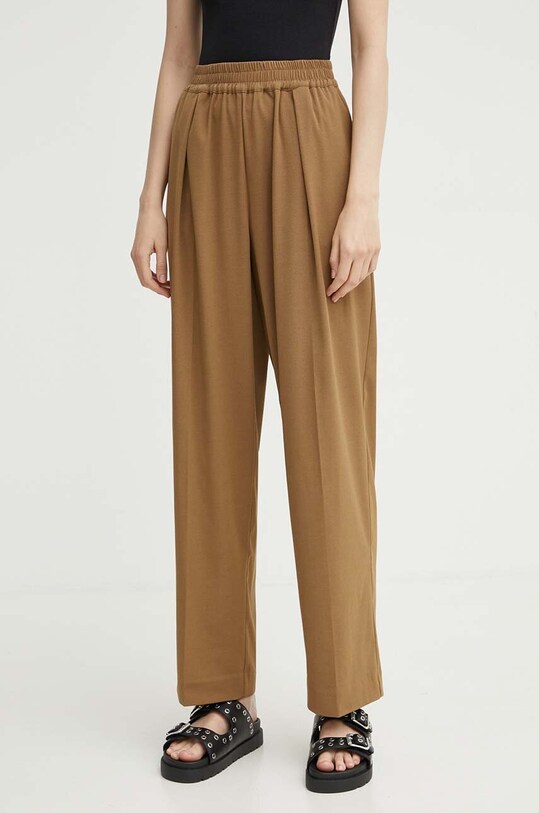 Samsoe Samsoe pantaloni JULIA panza bej F23100048