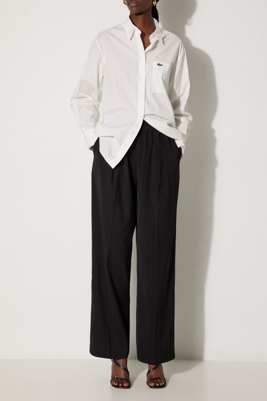 Παντελόνι Samsoe Samsoe JULIA μαύρο F23100048