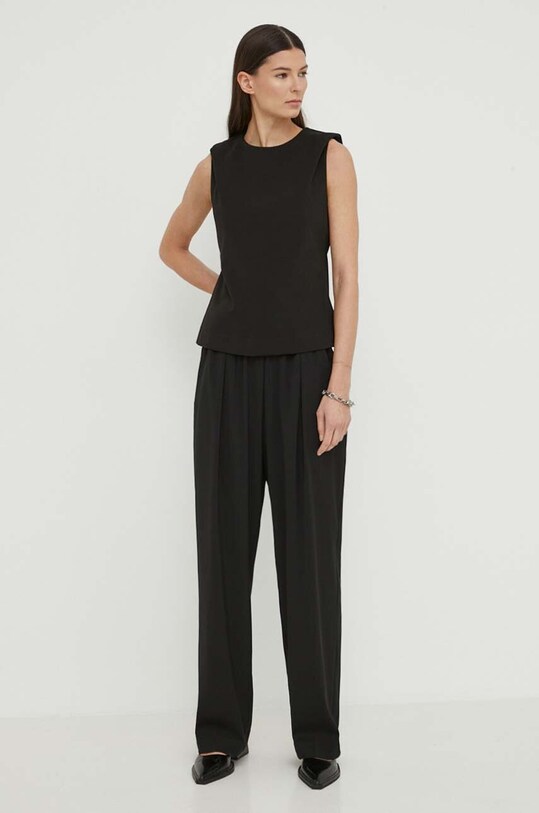 Samsoe Samsoe pantaloni F23100048 negru SS25