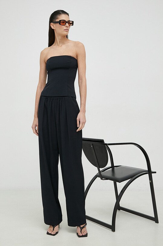 Samsoe Samsoe spodnie JULIA F23100048 czarny SS25