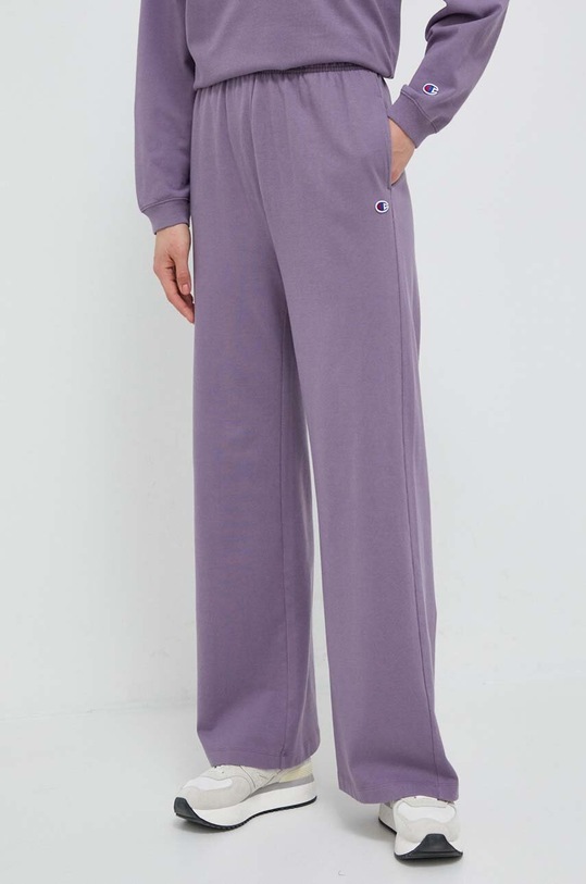 Champion pantaloni de trening din bumbac bumbac violet 116255