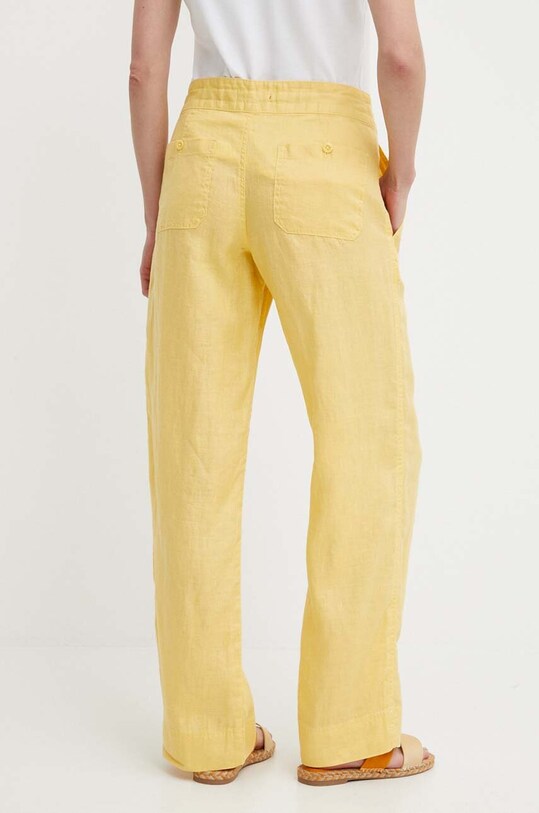 Odzież Lauren Ralph Lauren spodnie lniane 200735136 żółty
