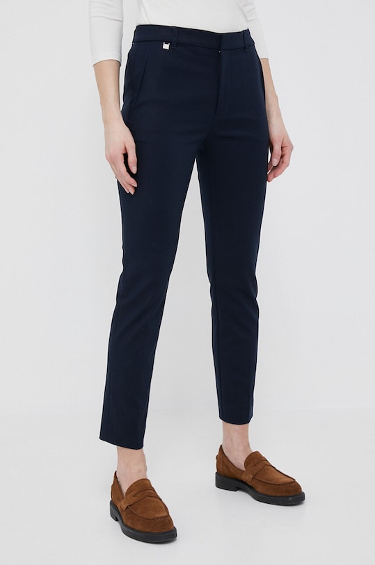 Lauren Ralph Lauren spodnie z elastanem granatowy 200811955