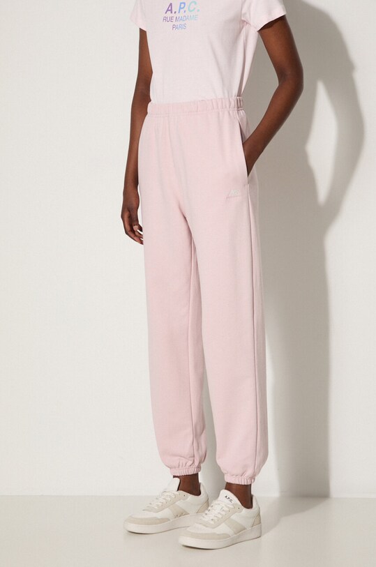 New Balance pantaloni de trening din bumbac roz WP31503SOI