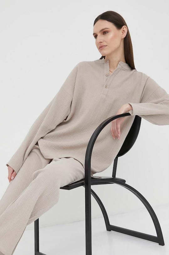 Résumé pantaloni de bumbac bej 16930935