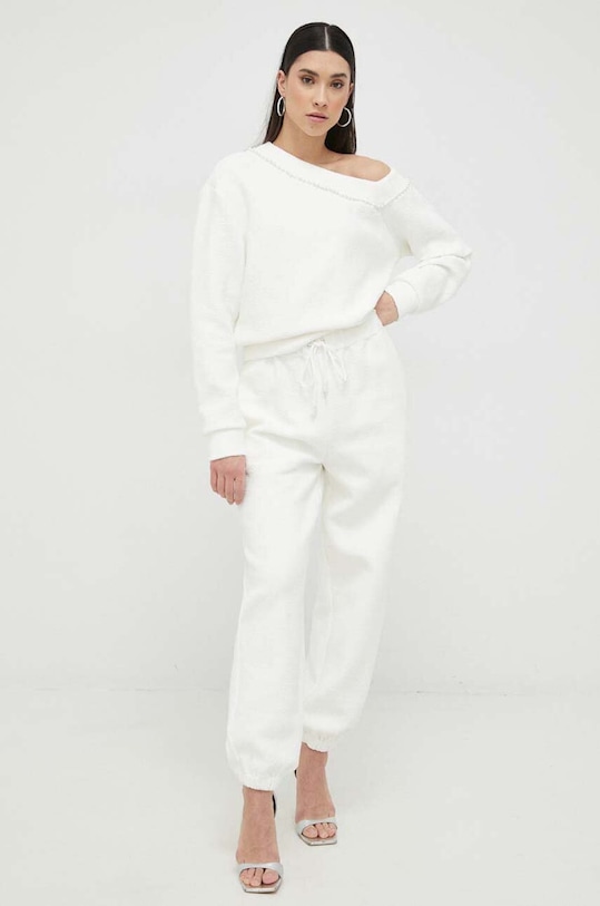 Miss Sixty spodnie dresowe 6T1PJ4860000 biały SS23