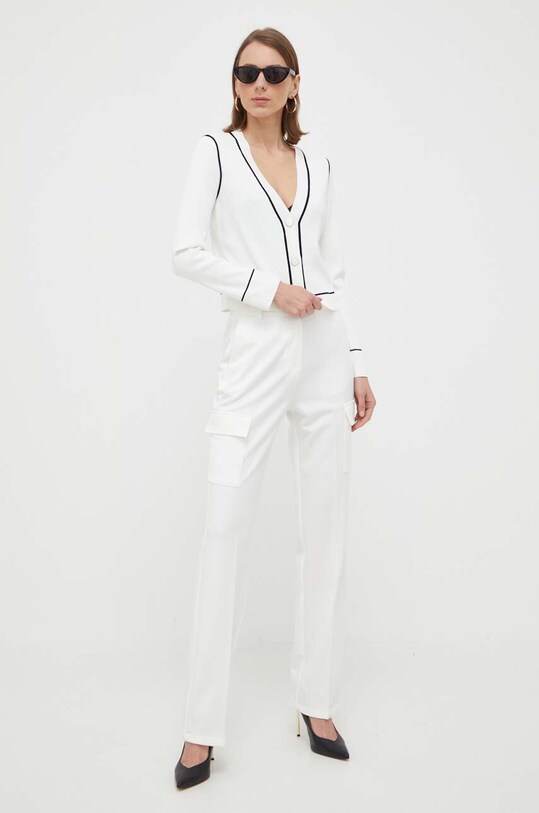 Morgan pantaloni PAZZY.F.OFF.WHITE bej SS23
