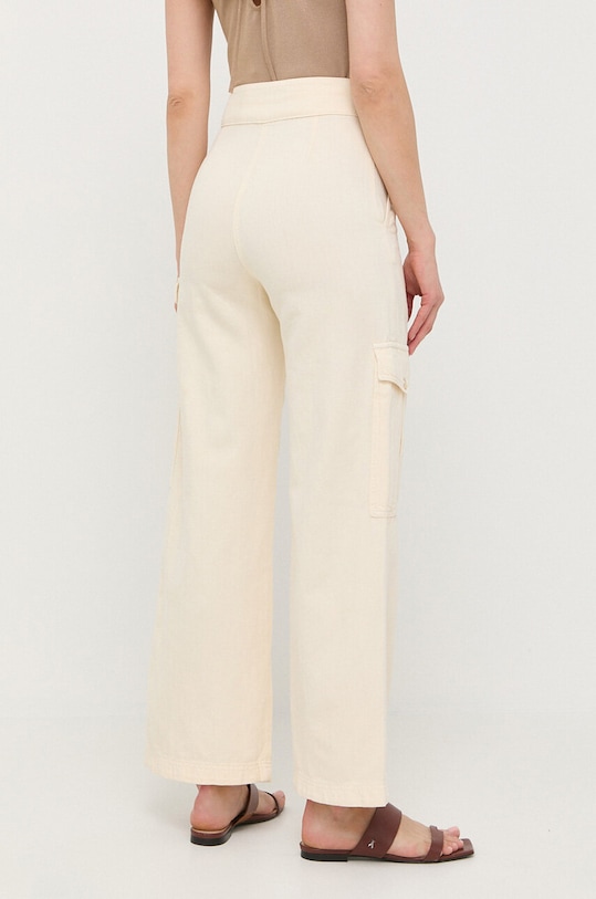Oblečenie Nohavice s prímesou ľanu Patrizia Pepe 2P1483.A247 béžová