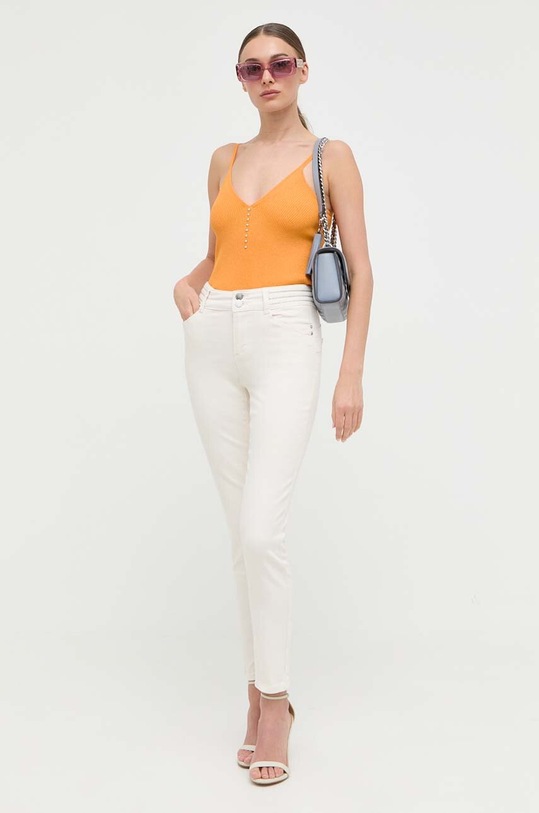 Morgan jeansy PALIX1.IVOIRE beżowy SS23