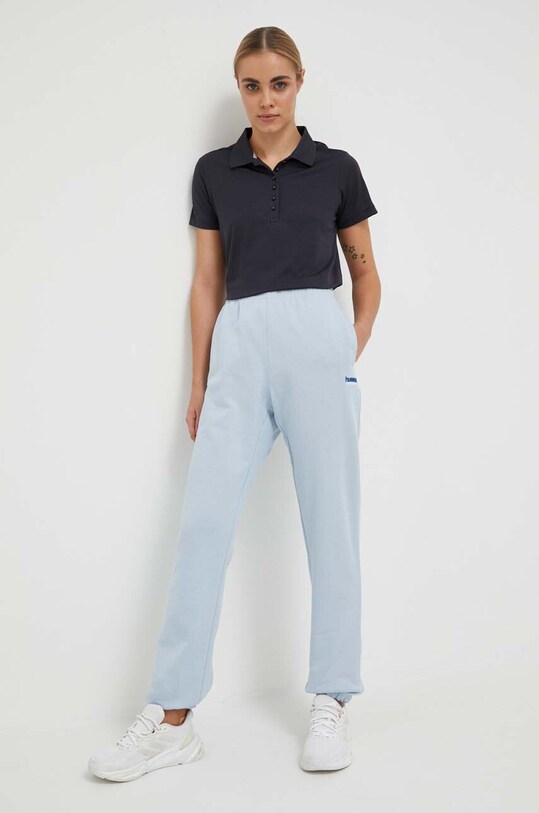 Hummel pantaloni de trening tricotaj albastru 219221