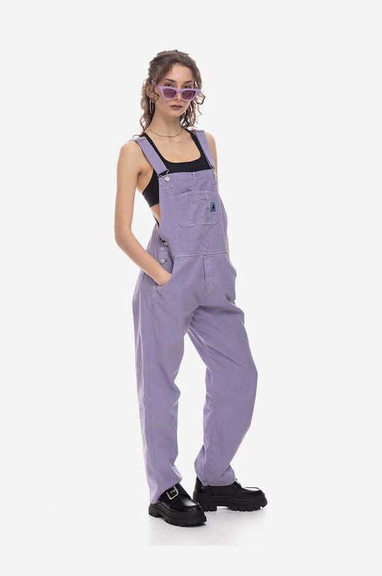 Carhartt WIP denim overalls Bib Overall Straight violet I030287