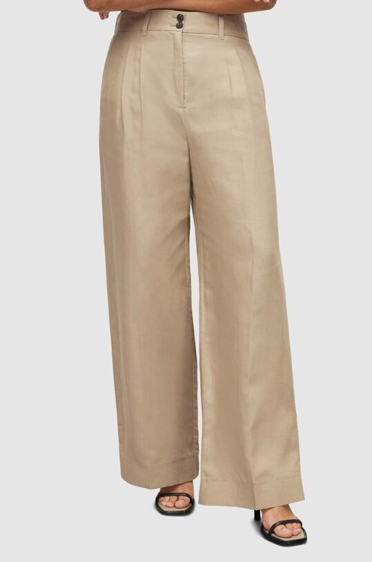 AllSaints spodnie PETRA TROUSER WT004Y beżowy SS23