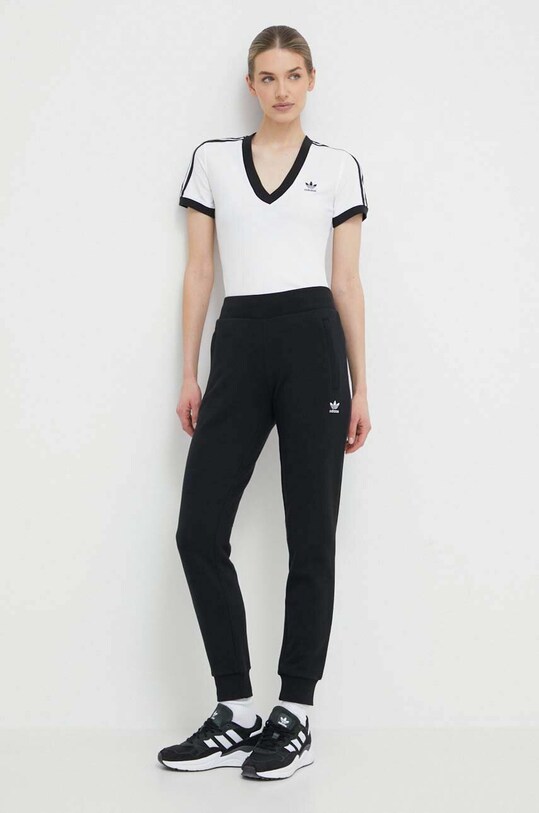 adidas Originals pantaloni de trening din bumbac IA6479 negru SS24