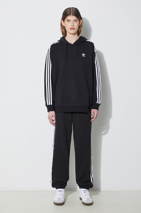 Хлопковые спортивные штаны adidas Originals IB7457 чёрный SS24