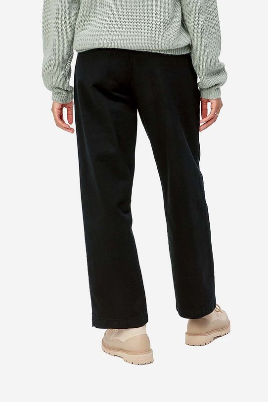 Βαμβακερό παντελόνι Carhartt WIP Cara I029802 μαύρο SS24
