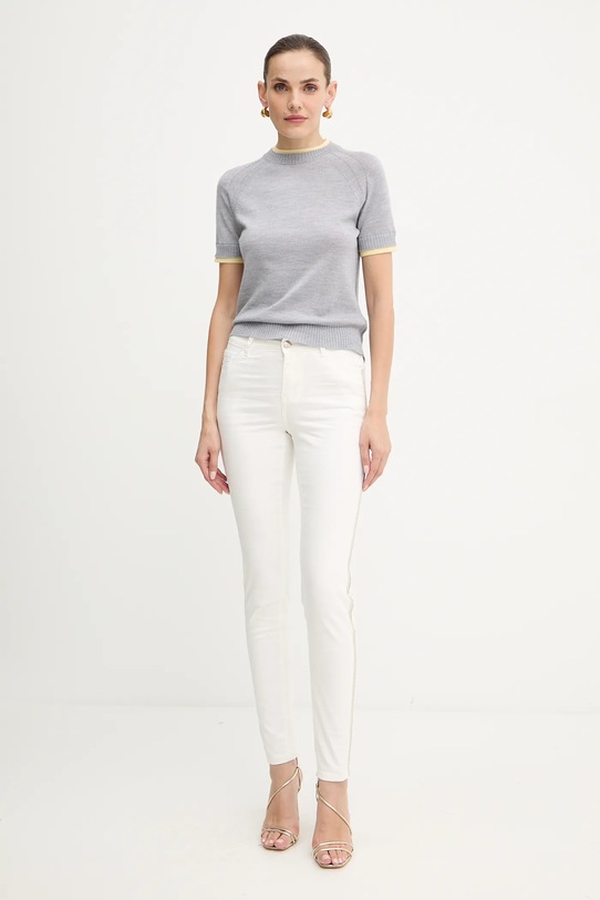 Morgan pantaloni PACHOU.N.OFF.WHITE alb SS23