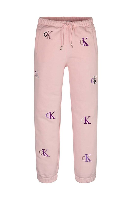 Otroški spodnji del trenirke Calvin Klein Jeans Našitek roza IG0IG01906.PPYX