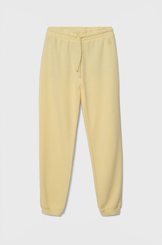 United Colors of Benetton spodnie dresowe bawełniane dziecięce bawełna żółty 3J68CF02H.G.SEASONAL