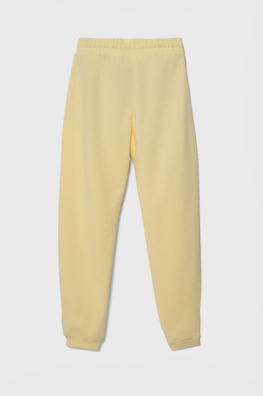 United Colors of Benetton spodnie dresowe bawełniane dziecięce 3J68CF02H.G.SEASONAL żółty AW23