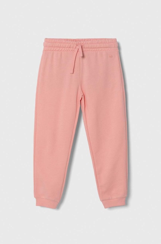United Colors of Benetton spodnie dresowe bawełniane dziecięce bawełna różowy 3J68CF02H.G.SEASONAL