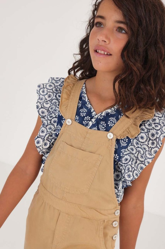 Mayoral ogrodniczki dziecięce 6650.8E.JUNIOR beżowy SS23