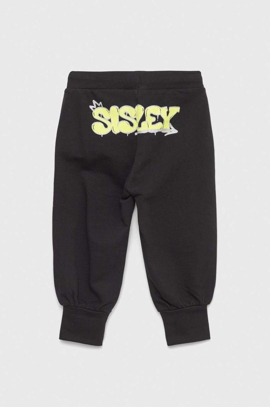 Sisley spodnie dresowe dziecięce 39W3XF00Q.G.SEASONAL czarny SS23