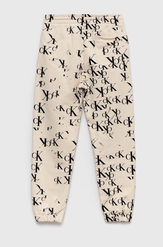 Calvin Klein Jeans spodnie dresowe dziecięce IU0IU00398.PPYX beżowy SS23
