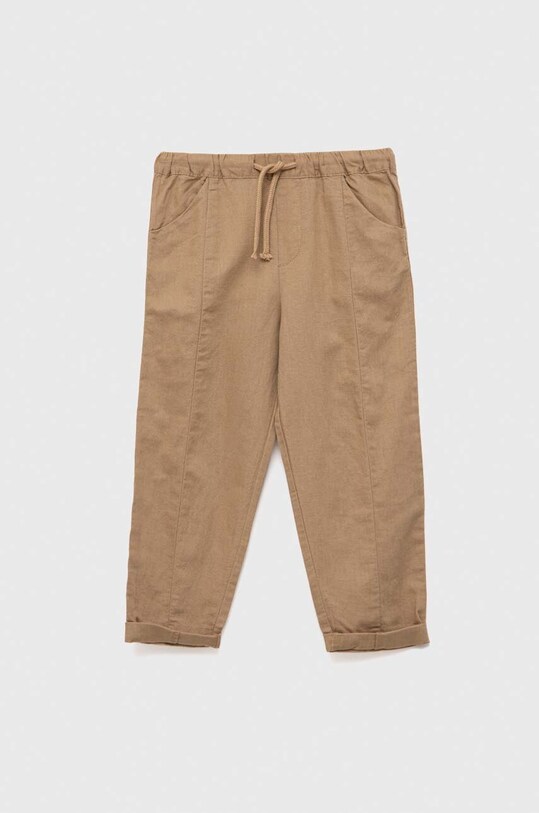 Льняні штани United Colors of Benetton льон бежевий 4BE7GF00Z.P.SEASONAL