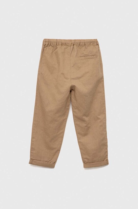 Λινό παντελόνι United Colors of Benetton 4BE7GF00Z.P.SEASONAL μπεζ SS23