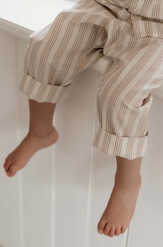 Βρεφικό βαμβακερό παντελόνι That's mine 004751 μπεζ