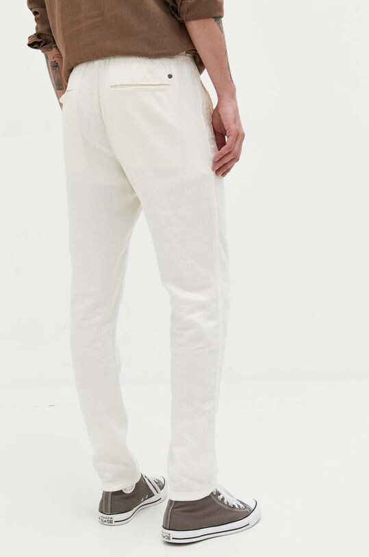 Oblečenie Ľanové nohavice Solid 21107170.114201 béžová