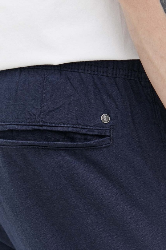 Solid spodnie lniane granatowy 21107170.194010