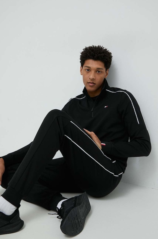 Tommy Hilfiger spodnie dresowe z elastanem czarny MW0MW28951.PPYX