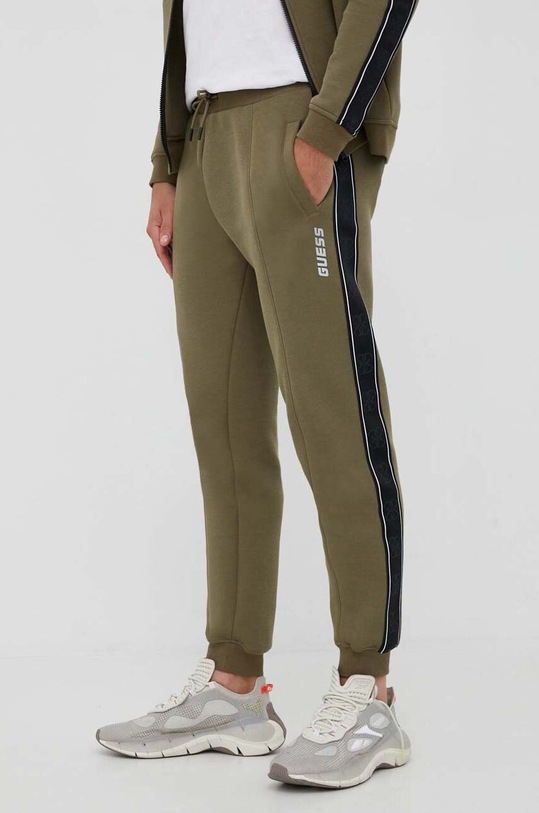 Guess spodnie dresowe MICKEY dzianina zielony Z2YB09.KB3P2