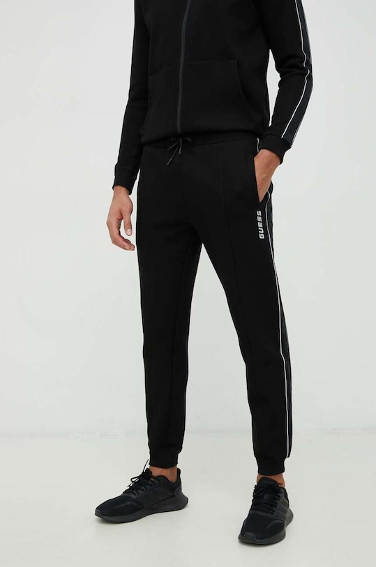 Спортивні штани Guess трикотаж чорний Z2YB09.KB3P2