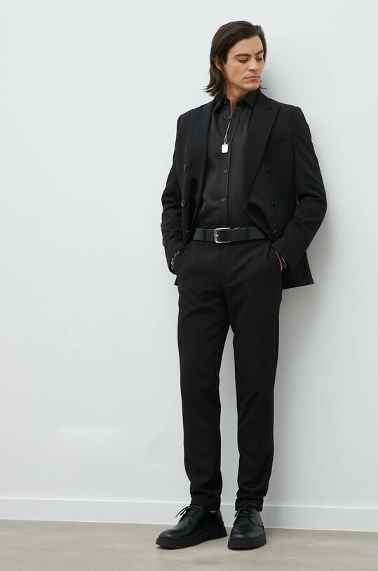 Штани Bruuns Bazaar Karlsus Basic Pants BBM1499 чорний AW23