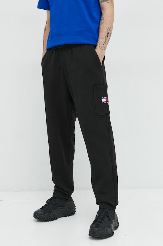 Odzież Tommy Jeans spodnie dresowe bawełniane DM0DM15849.PPYX czarny