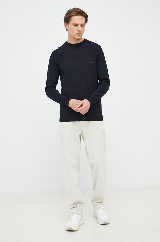 BOSS spodnie sztruksowe 50484640 beżowy SS23